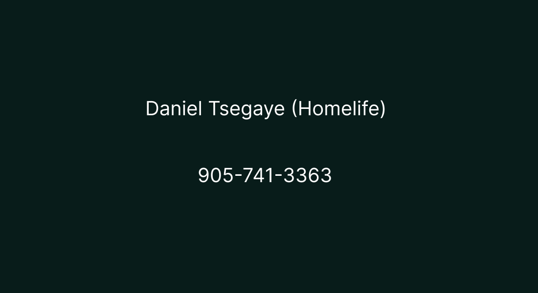 Daniel Tsegaye (Homelife)