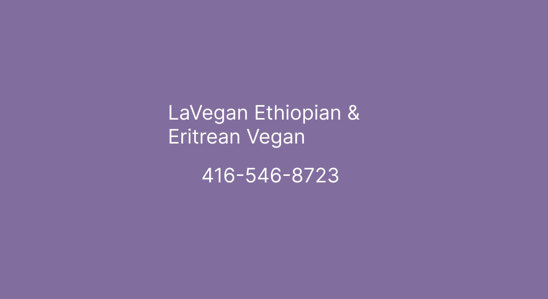 LaVegan Ethiopian & Eritrean Vegan
