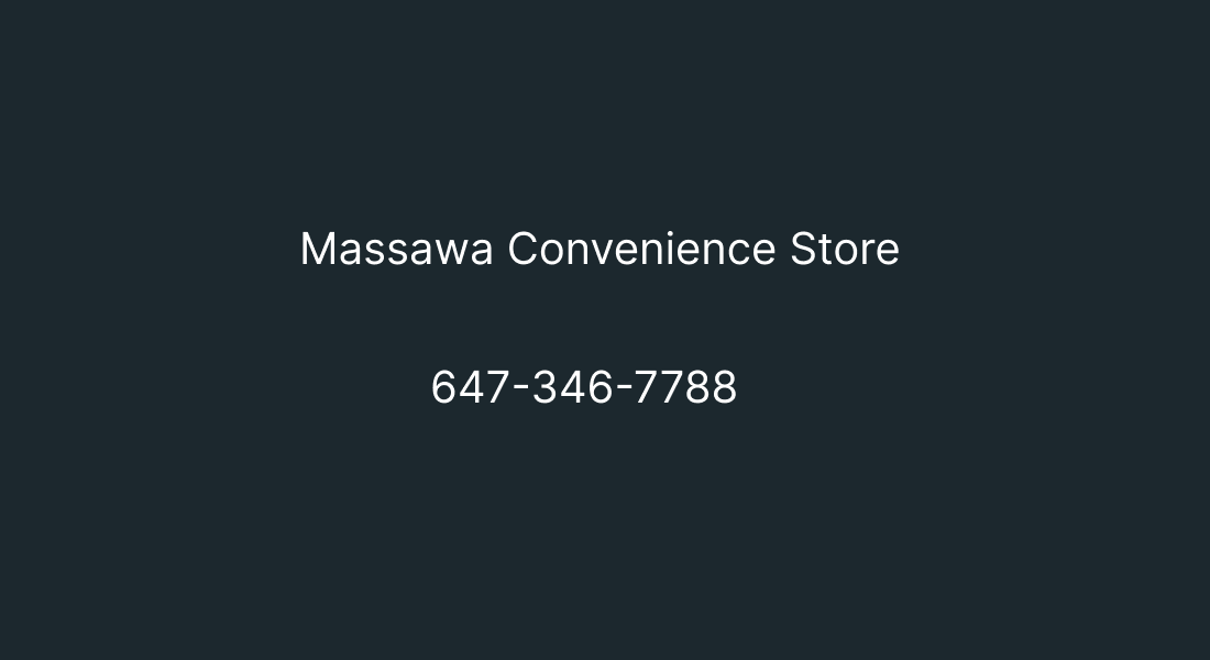 Massawa Convenience Store