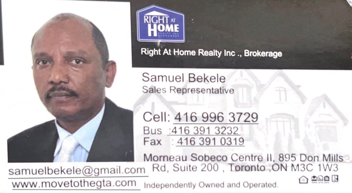 Right At Home Realty Inc., Brokerage (Samuel Bekele)